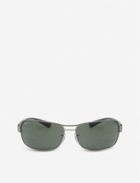 Thumbnail for your product : Ray-Ban Mens Gunmetal Rectangle Sunglasses Rb3379 64