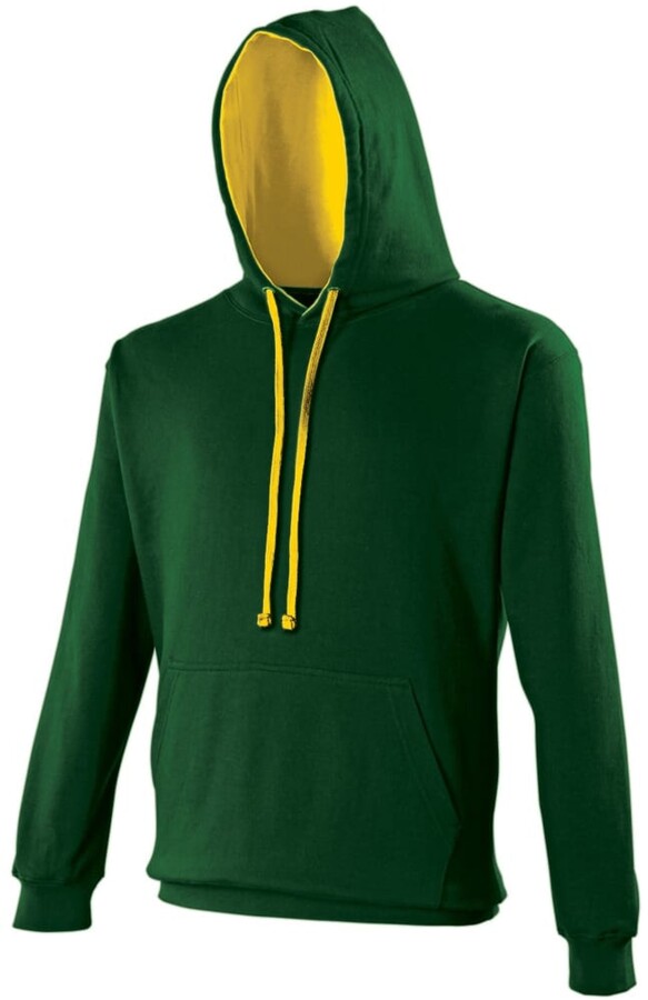 Awdis Varsity Hooded Sweatshirt/Hoodie Forest Green/Gold M