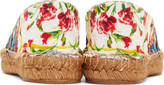 Thumbnail for your product : Dolce & Gabbana White Bougainvellia Floral Espadrilles