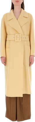 Sportmax Coat realized in pure wool enriched by adjustable detachable belt at the waist.