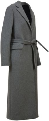 MSGM Grey Wool Trench Coat