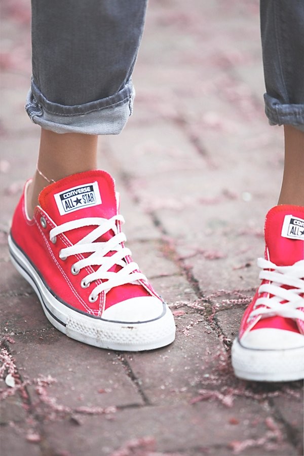 Converse Red Women's Sneakers - ShopStyle
