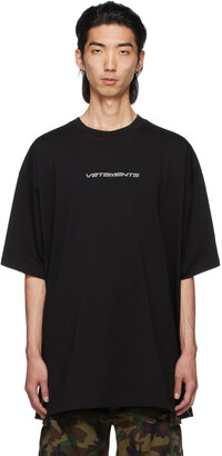 Vetements Black Logo Tape T-Shirt