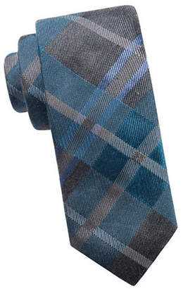 Vince Camuto Slim Silk-Blend Plaid Tie