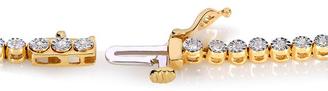 Kobelli Jewelry Kobelli 1/2 CT TW Round-Cut Diamond Gold-Plated Sterling Silver Tennis Bracelet