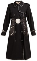 Thumbnail for your product : Burberry Stud-embellished Cotton-gabardine Trench Coat - Black
