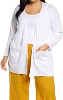 Thumbnail for your product : Eileen Fisher Organic Linen & Cotton Longline Cardigan