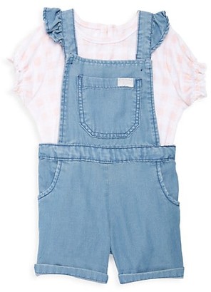 girls denim shortalls