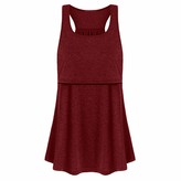 Thumbnail for your product : So Buts Maternity Clothes SO-buts Women Maternity Loose Comfy Pull-up Nursing Baby Tank Tops Vest Breastfeeding Pajamas Blouse Casual Fashion Soft Shirt (UK:14