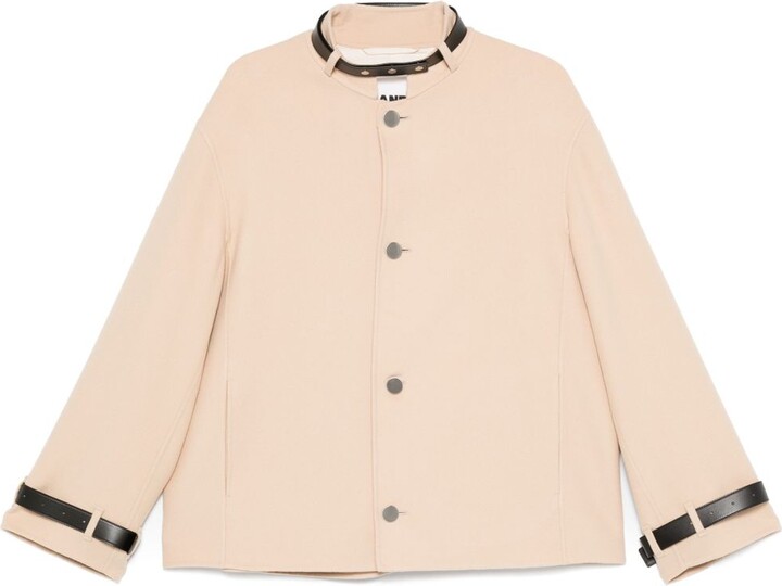 Jil Sander Leather-Strap Coat