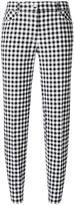 Blumarine checked slim-fit cropped trousers