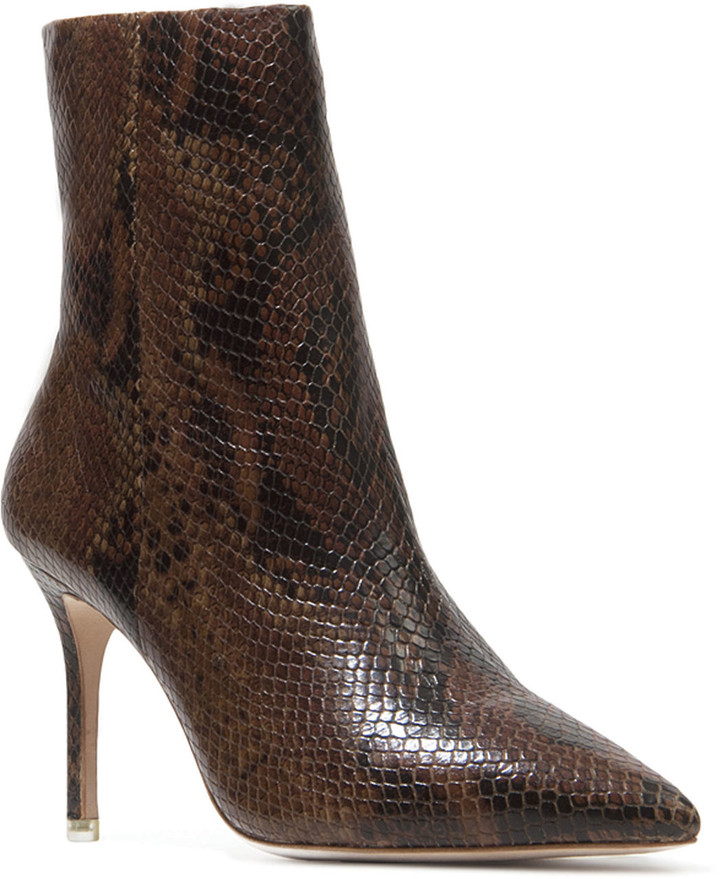 mock croc ankle boots