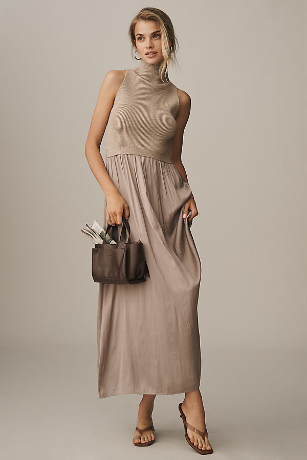 By Anthropologie The Thea Sleeveless Twofer Maxi Dress