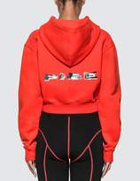 Thumbnail for your product : Heron Preston Fire Cropped Hoodie