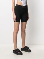 Thumbnail for your product : GCDS Ribbed-Knit Cycling Shorts