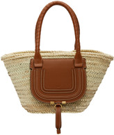 Thumbnail for your product : Chloé Beige Medium Raffia Tote Bag