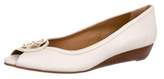Thumbnail for your product : Tory Burch Leather Logo Wedges
