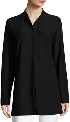 Eileen Fisher Washable Crepe Long Jacket