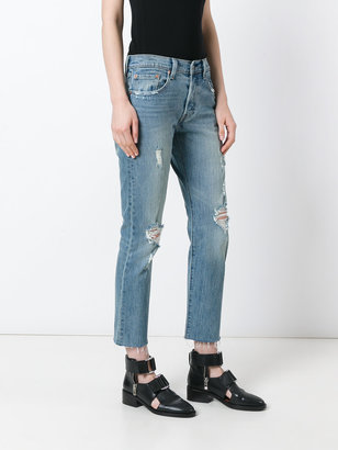Levi's distressed cropped jeans