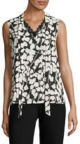 Thumbnail for your product : Karl Lagerfeld Paris Lace Neck Floral Sleeveless Blouse