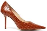 Thumbnail for your product : Jimmy Choo Love 85 Crocodile-embossed Leather Pumps - Womens - Tan