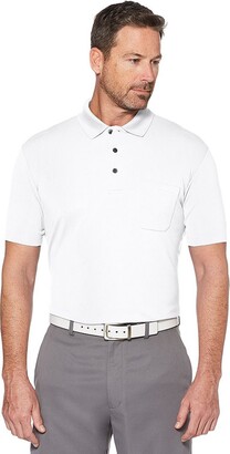 Men's Grand Slam Off Course Regular-Fit Textured Pocket Golf Polo