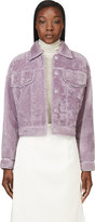 Thumbnail for your product : 3.1 Phillip Lim Lilac Shearling Denim-Style Jacket