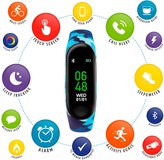 Thumbnail for your product : Tikkers Digital Dial Blue Camouflage Silicone Strap Activity Tracker Kids Watch