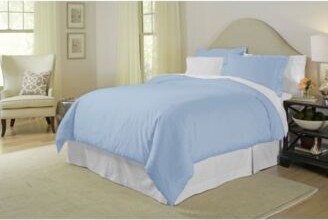 Pointehaven Solid 400 Thread Count Cotton Sateen Duvet Cover Sets