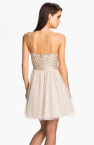 Thumbnail for your product : Aidan Mattox Aidan by Spaghetti Strap Sequin & Tulle Dress (Online Only)