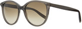 Thumbnail for your product : Bottega Veneta Matte-Temple Round Sunglasses, Dark Gray