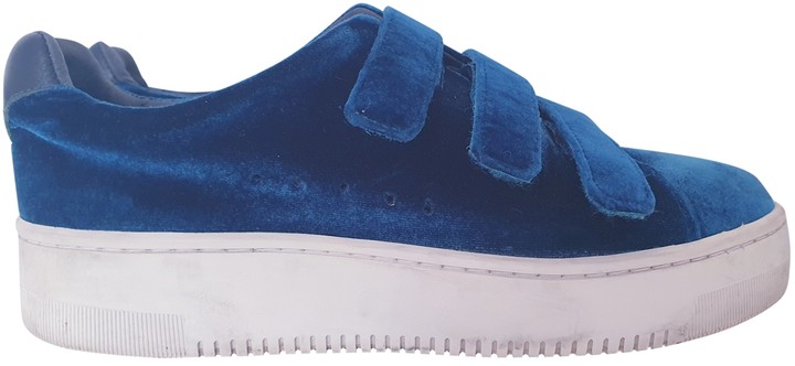 blue velvet trainers