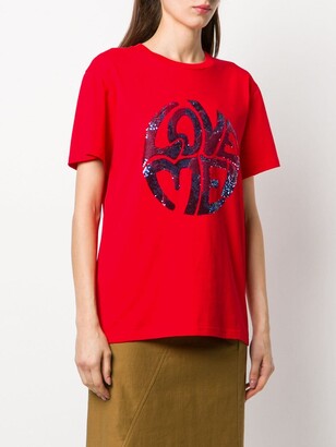 Alberta Ferretti Love Me embellished T-shirt