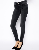 Thumbnail for your product : ASOS COLLECTION Whitby Low Rise Skinny Jeans in Washed Black