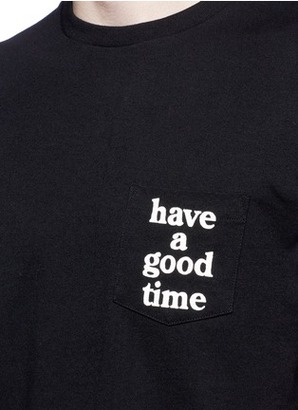 Have A Good Time Logo print patch pocket T-shirt