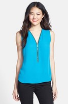 Thumbnail for your product : Chaus V-Neck Zip Front Top