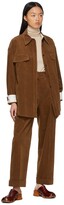Thumbnail for your product : DRAE Tan Corduroy One Tuck Trousers