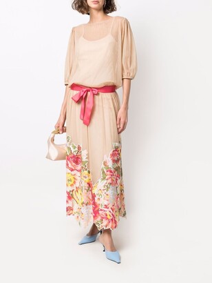 Blugirl Floral-Print Tie-Fastening Dress