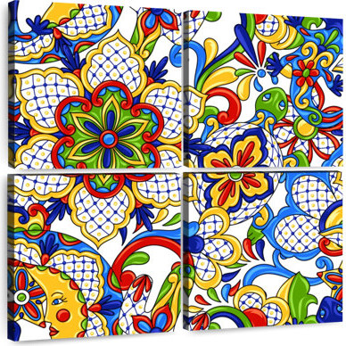 Bungalow Rose Kerner Bold Talavera Flowers