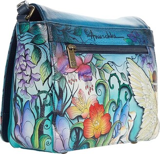 Anuschka Medium Flap Crossbody - 683 (Enchanted Garden) Handbags