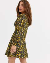 Thumbnail for your product : Wednesday's Girl mini tea dress in bold floral print