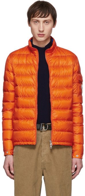 moncler jacket mens orange