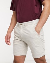 Thumbnail for your product : Jack and Jones Intelligence linen mix shorts in stone