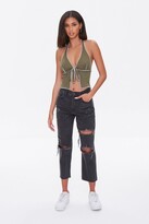 Thumbnail for your product : Forever 21 Topstitched Bow Halter Top