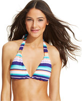 Thumbnail for your product : Bar III Striped Halter Bikini Top