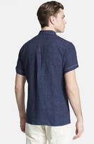 Thumbnail for your product : Billy Reid Short Sleeve Selvedge Linen Shirt