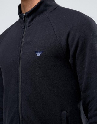 Emporio Armani Zip Thru Sweatshirt With Back Logo