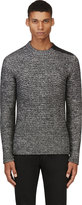 Thumbnail for your product : Belstaff Black Marled Cotton & Leather Corsley Sweater