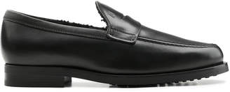Tod's Leather Loafers with Shearling