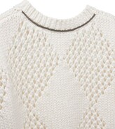 Thumbnail for your product : Brunello Cucinelli Loose knit cotton argyle sweater